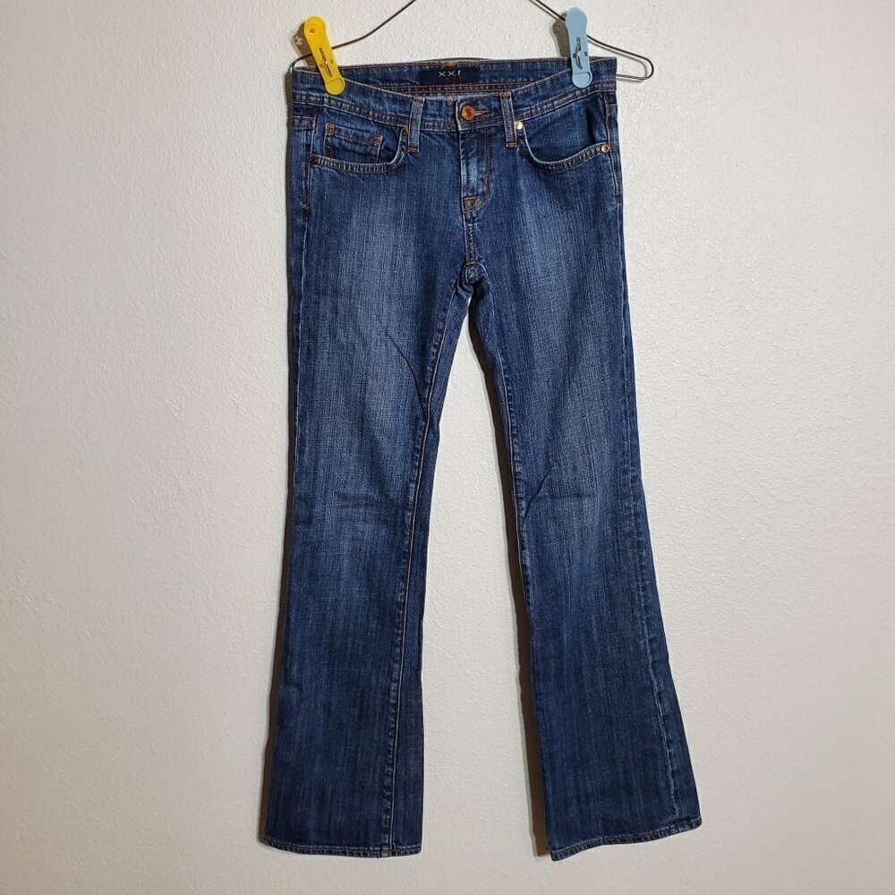 XXI Women's Bootcut Blue Jeans Size 26 Cotton/Spandex Low Rise